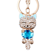 Lucky Cat Crystal Keychain