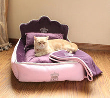 Luxury Princess Cat Bed with Pillow and Cover