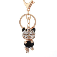 Lucky Cat Crystal Keychain