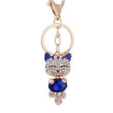 Lucky Cat Crystal Keychain